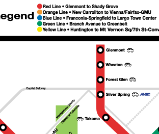 Part 2 of Metrorail system map